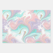 Pastell-Glitter-Ombre-Regenbogen-Farben-Muster Geschenkpapier Set (Vorderseite 2)