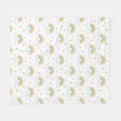 Pastell Glitter Ombre Regenbogenfarben-Muster  Fleecedecke (Vorderseite (Horizontal))