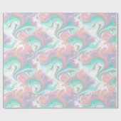 Pastell Glitter Ombre Regenbogenfarben Muster Geschenkpapier (Flach)