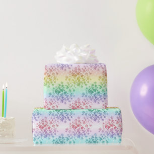 Pastell Glitter Ombre Regenbogenfarben-Muster Geschenkpapier
