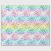 Pastell Glitter Ombre Regenbogenfarben-Muster Geschenkpapier (Flach)