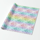 Pastell Glitter Ombre Regenbogenfarben-Muster Geschenkpapier (Ungerollt)