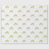 Pastell Glitter Ombre Regenbogenfarben-Muster Geschenkpapier (Flach)