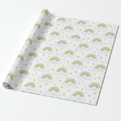 Pastell Glitter Ombre Regenbogenfarben-Muster Geschenkpapier (Ungerollt)