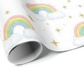 Pastell Glitter Ombre Regenbogenfarben-Muster Geschenkpapier (Rolleneckpunkt)
