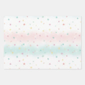 Pastell Glitter Ombre Regenbogenfarben Muster  Geschenkpapier Set (Vorderseite 3)