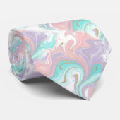 Pastell Glitter Ombre Regenbogenfarben-Muster  Krawatte (Gerollt)