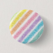 Pastell Glitter Regenbogen Button (Vorderseite)