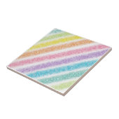 Pastell Glitter Regenbogen Fliese (Seite)