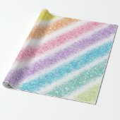 Pastell Glitter Regenbogen Geschenkpapier (Ungerollt)