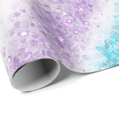 Pastell Glitter Regenbogen Geschenkpapier (Rolleneckpunkt)