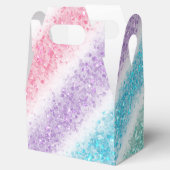 Pastell Glitter Regenbogen Geschenkschachtel (Geöffnet)