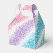 Pastell Glitter Regenbogen Geschenkschachtel (Vorderseite)