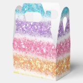 Pastell Glitter Regenbogen Geschenkschachtel (Geöffnet)