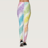 Pastell Glitter Regenbogen Leggings (Rückseite)