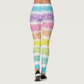 Pastell Glitter Regenbogen Leggings (Rückseite)