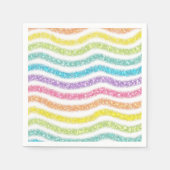 Pastell Glitter Regenbogen Serviette (Vorderseite)