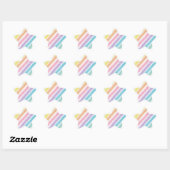 Pastell Glitter Regenbogen Stern-Aufkleber (Blatt)