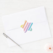 Pastell Glitter Regenbogen Stern-Aufkleber (Umschlag)