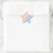 Pastell Glitter Regenbogen Stern-Aufkleber (Tasche)