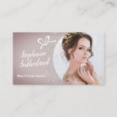 Pastell Glitzer Pageant Business Card Visitenkarte (Vorderseite)