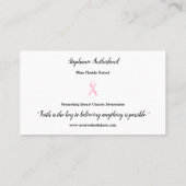 Pastell Glitzer Pageant Business Card Visitenkarte (Rückseite)