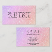 *~* Pastell Glitzer REIKI Ivy Botanischer Schrifta Visitenkarte (Vorne/Hinten)