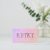 *~* Pastell Glitzer REIKI Ivy Botanischer Schrifta Visitenkarte (Stehend Vorderseite)