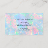 Pastell-Glitzer-Tropfen Visitenkarte (Rückseite)