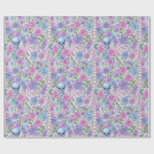 Pastell Goth Blumenknochen und Rose Geschenkpapier (Flach)