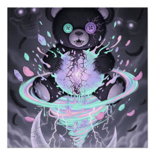 Pastell-Goth-Mystikbär Poster