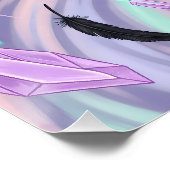 Pastell-Goth-Mystischer Fledermaus Poster (Ecke)