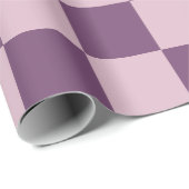 Pastell Goth Pink und Lila Schachbretter Geschenkpapier (Rolleneckpunkt)
