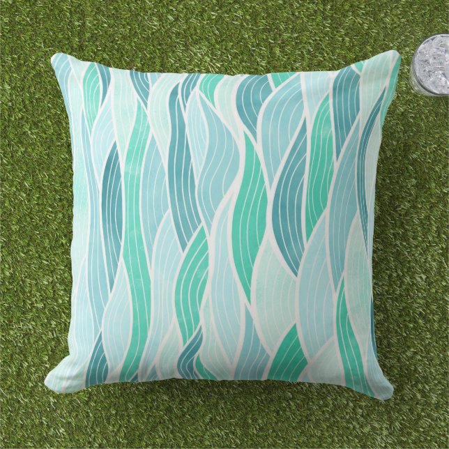 Pastell Green Abstrakt Throw Kissen (Gras)