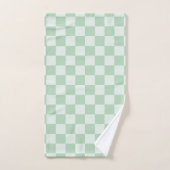 Pastell Green Checkerboard Badhandtuch Set (Handtuch)