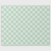 Pastell Green Checkerboard Geschenkpapier (Flach)