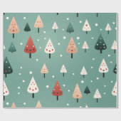 Pastell Green Christmas Wrapping Paper Geschenkpapier (Flach)