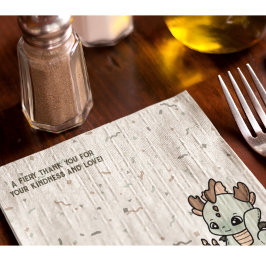 Pastell Green Orange Niedlich Cake Baby Dragon Serviette