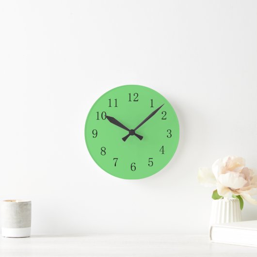 Pastell Green Wall Clock Runde Wanduhr (Zuhause)