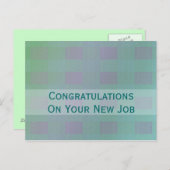 Pastell grün aquamarin gratulieren Job Postkarte (Vorne/Hinten)