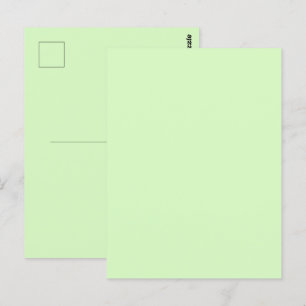 Pastell Grün Teeblatt Einheitsfarbe Postkarte