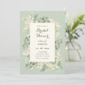 Pastell grünes Brautparty Einladung (Stehend Vorderseite)