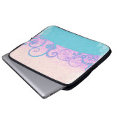Pastell Grunge Fantasy Laptop - Sieb Laptopschutzhülle (Vorne Knopf)