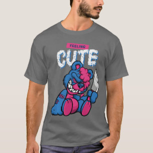 Pastell Grusel Stofftier aus einem Horrorfilm Ha T-Shirt