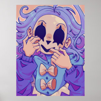 Pastell Gruselig Süße Masken Mädchen Poster