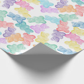 Pastell Gummy Bears Party Wrapping Paper Geschenkpapier (Ecke)