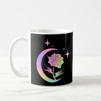 Pastell-Halbmond-Rosen-Himmelsblumen-Tasse Kaffeetasse