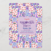 Pastell Halloween Floral Ghosts Einladung (Vorne/Hinten)