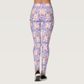 Pastell Halloween Floral Ghosts Leggings (Rückseite)