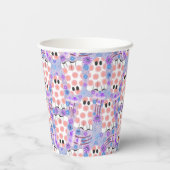 Pastell Halloween Floral Ghosts Pappbecher (Rückseite)